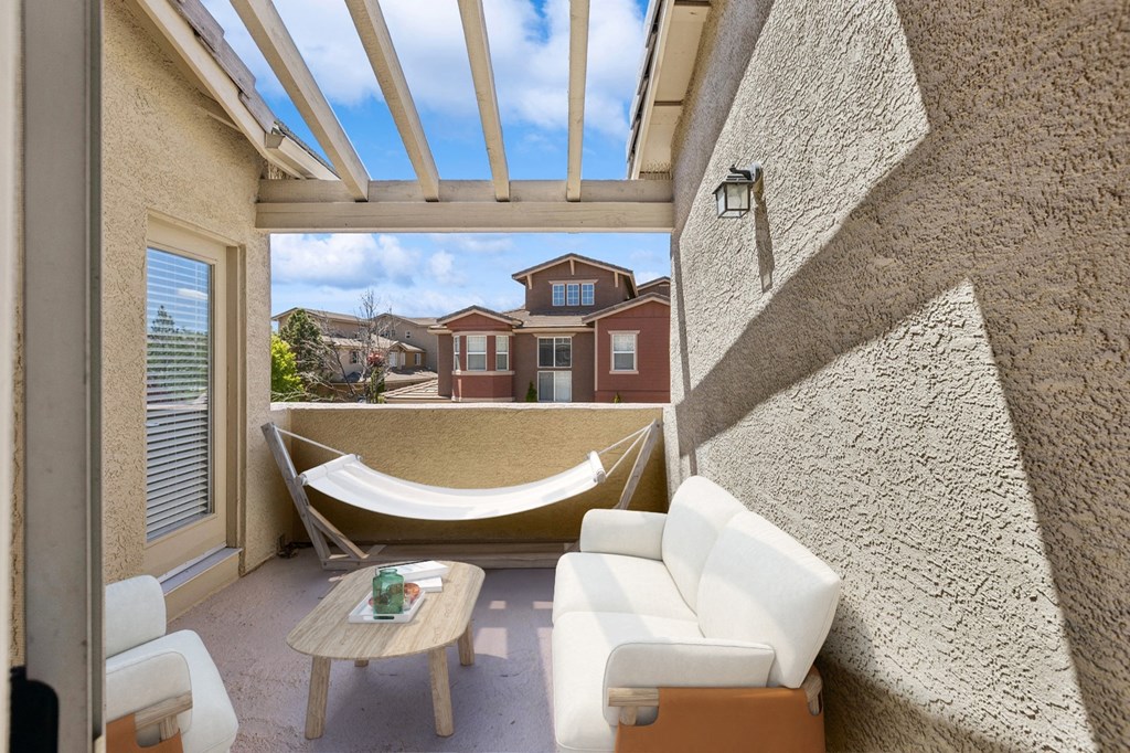 large balcony at Caviata at Kiley Ranch