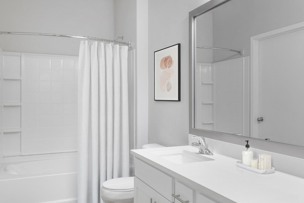 White Bathroom at Verona Apartments