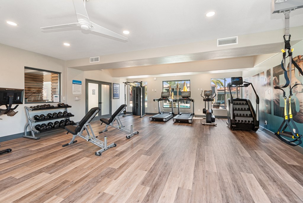 Fitness center at Sonoran Apartment Homes