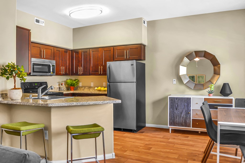 Furnished Kitchen Photo at 2150 Apartments