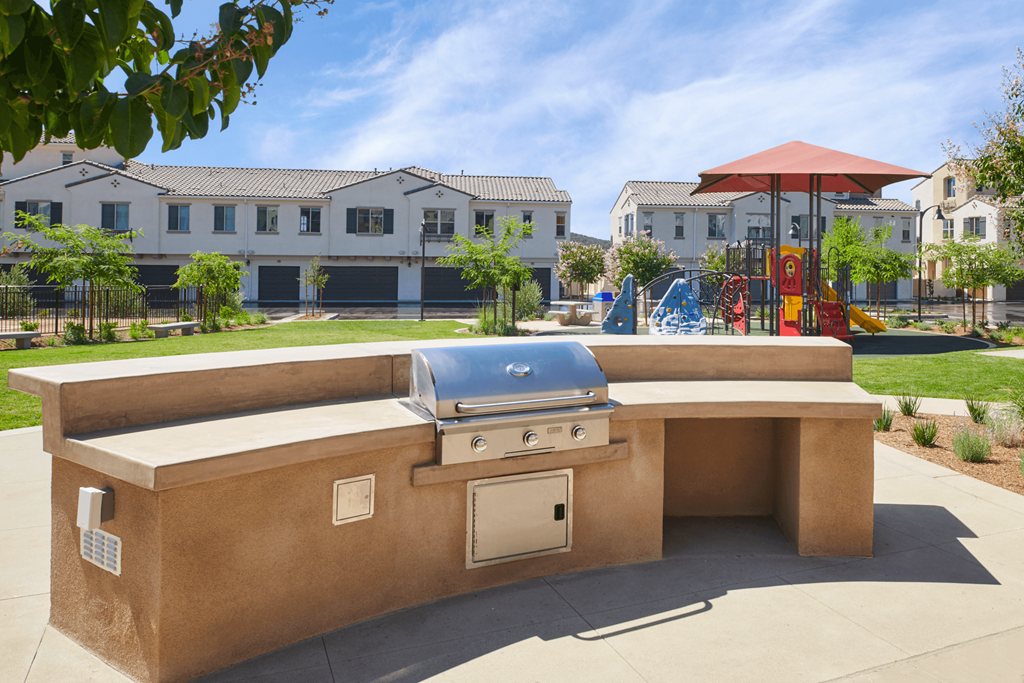 BBQ area at Mitchell Place Apartments, Murrieta, CA