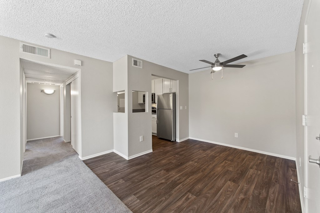 spacious living room with hardwood at  Morning View Terrace Apartment Homes, California, 92026