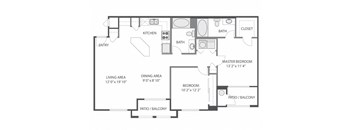 B1 Floor Plan at Victoria Arbors Apartment Homes