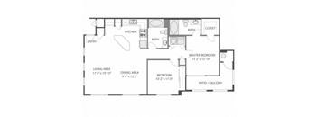 B2 Floor Plan at Victoria Arbors Apartment Homes