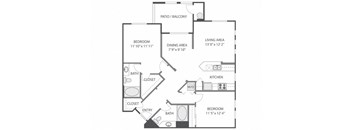 B3 Floor Plan at Victoria Arbors Apartment Homes