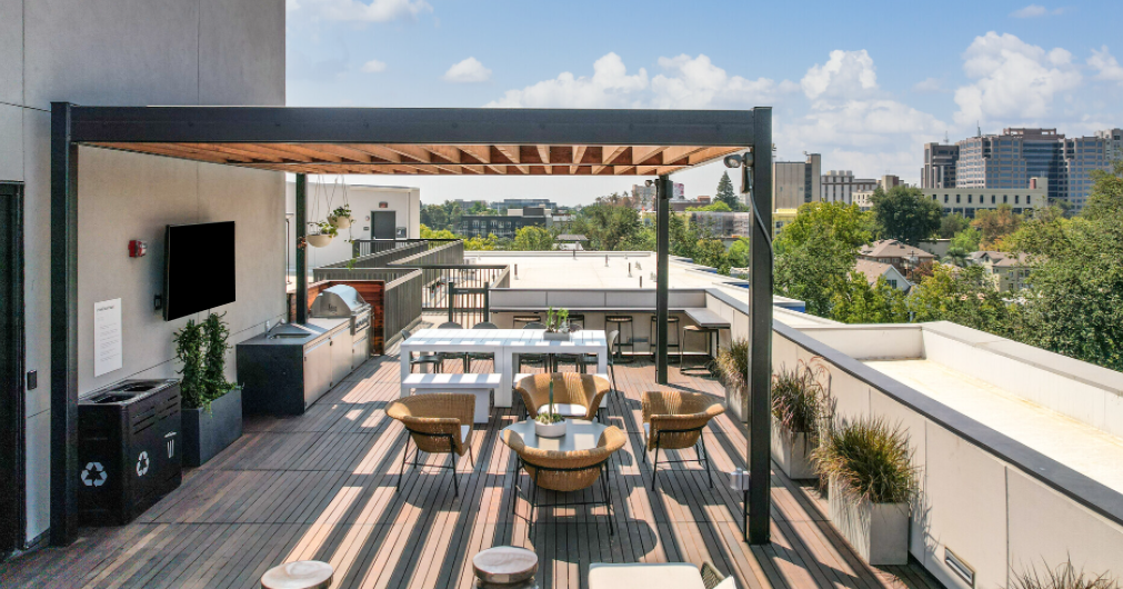 Outside Patio at Eleanor H16 Apartments