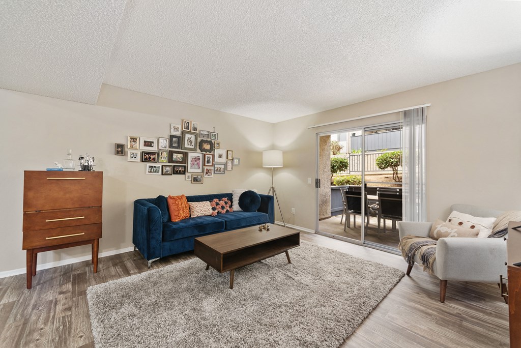 cozy living room at Terrace Gardens Apartment Homes, Escondido