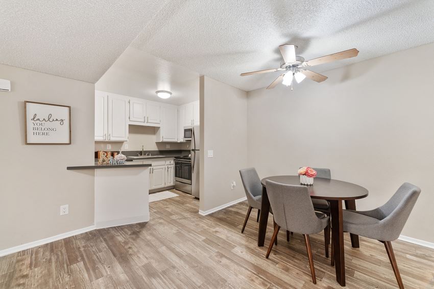 dining room with hardwood floors dining room with hardwood floors at Terrace Gardens Apartment Homes, Escondido