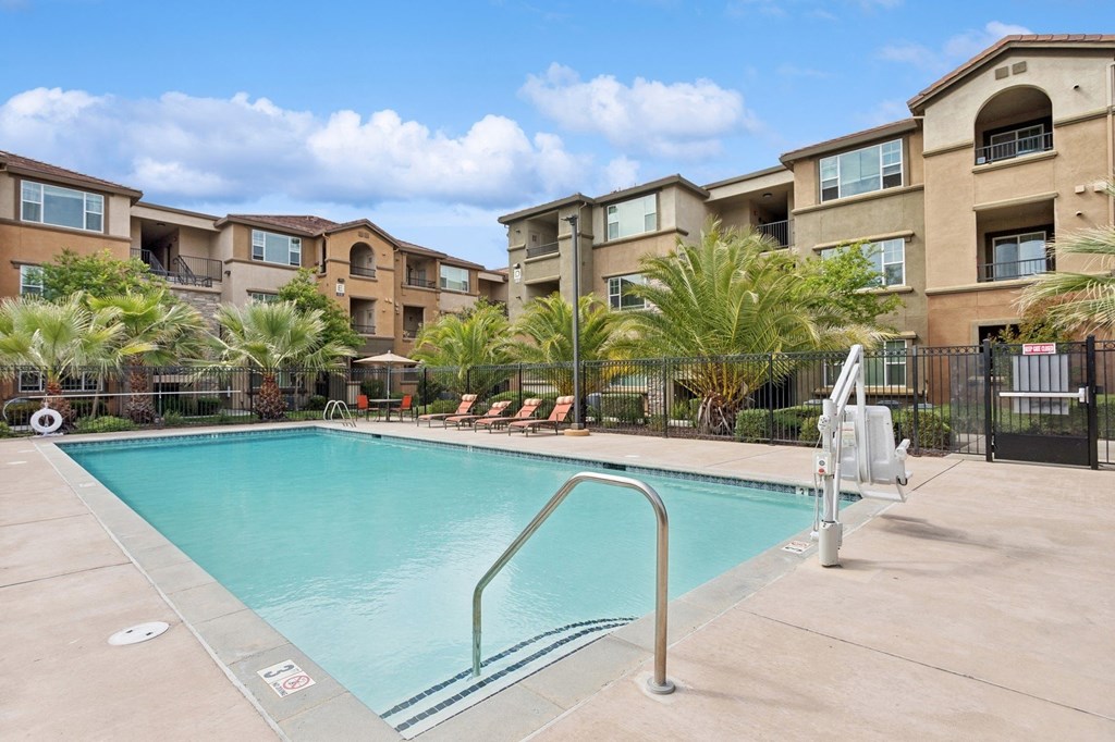 the swimming pool at our apartments