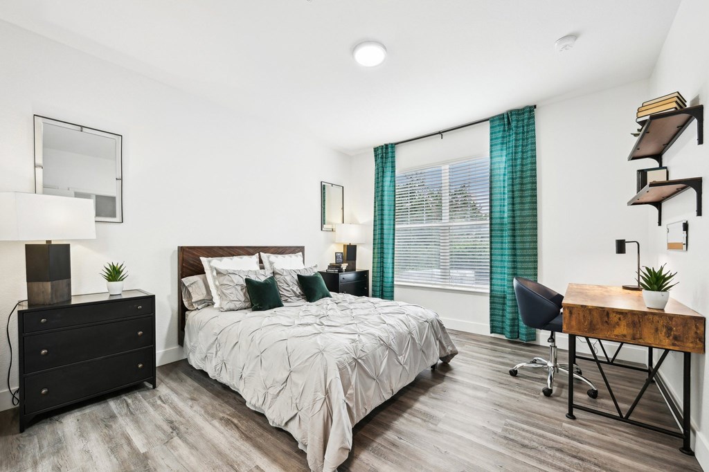 Spacious bedroom at Stone Cliff Apartments