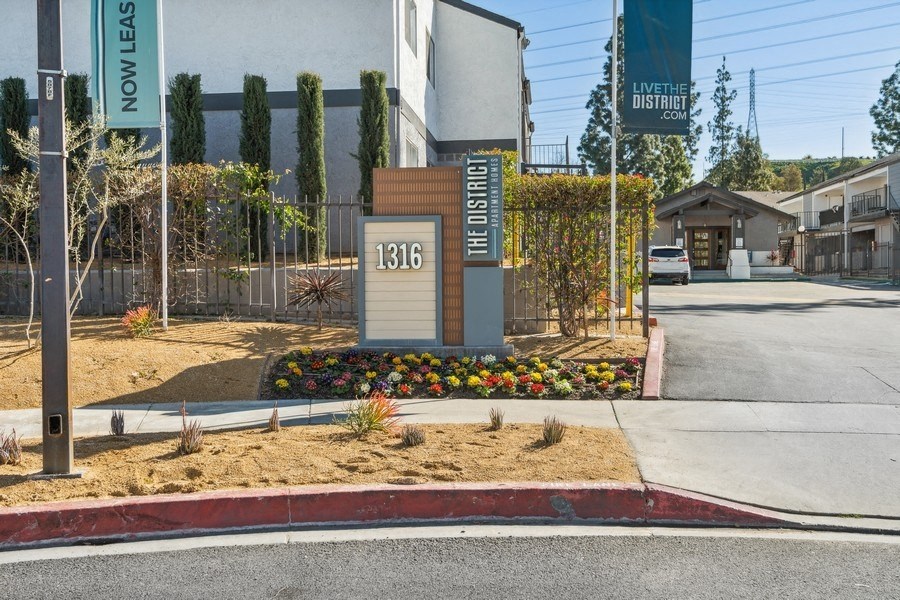 Front Entrance at The District Apartment Homes