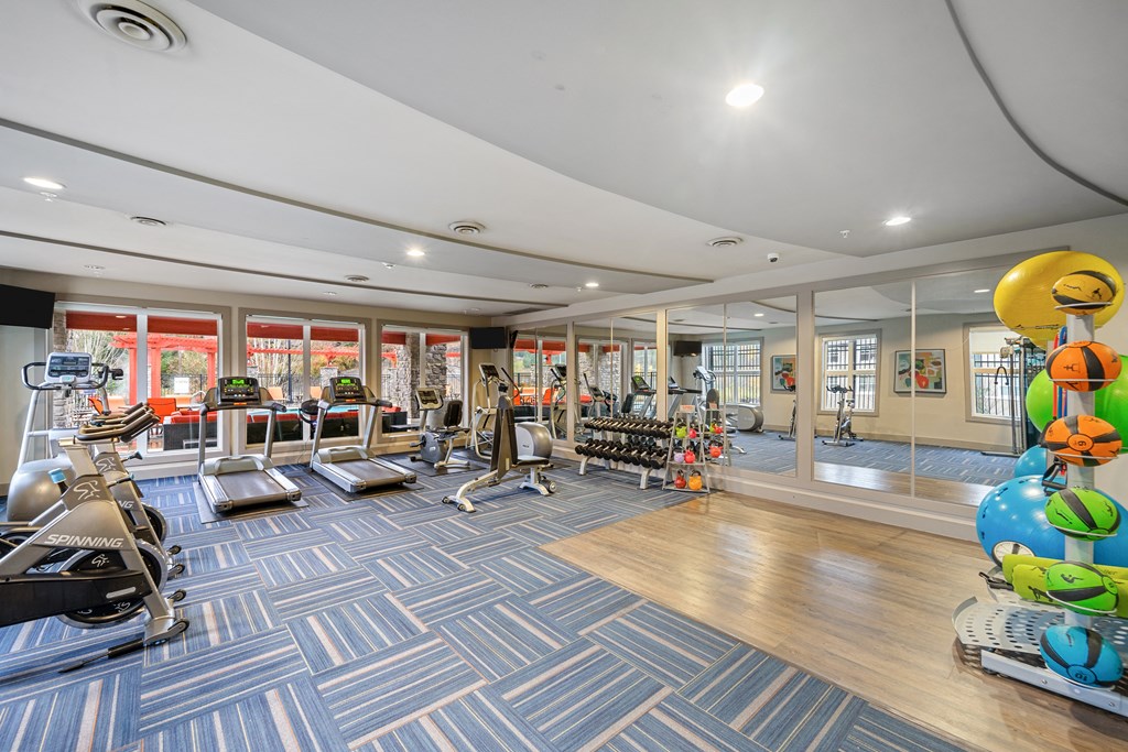 Fitness center at Beaumont Apartments, 14001 NE 183rd Street, WA