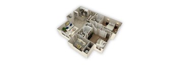 2x2 - Unit B2 - 1058 sq ft optimized at The Landing at College Square, Sacramento, CA