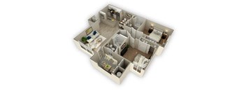 2x2 - Unit B1 - 1032 sq ft optimized at The Landing at College Square, CA 95823