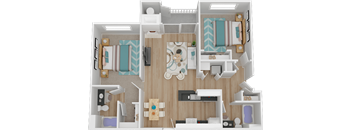 Floor Plan 2  at Marina Village Apartments