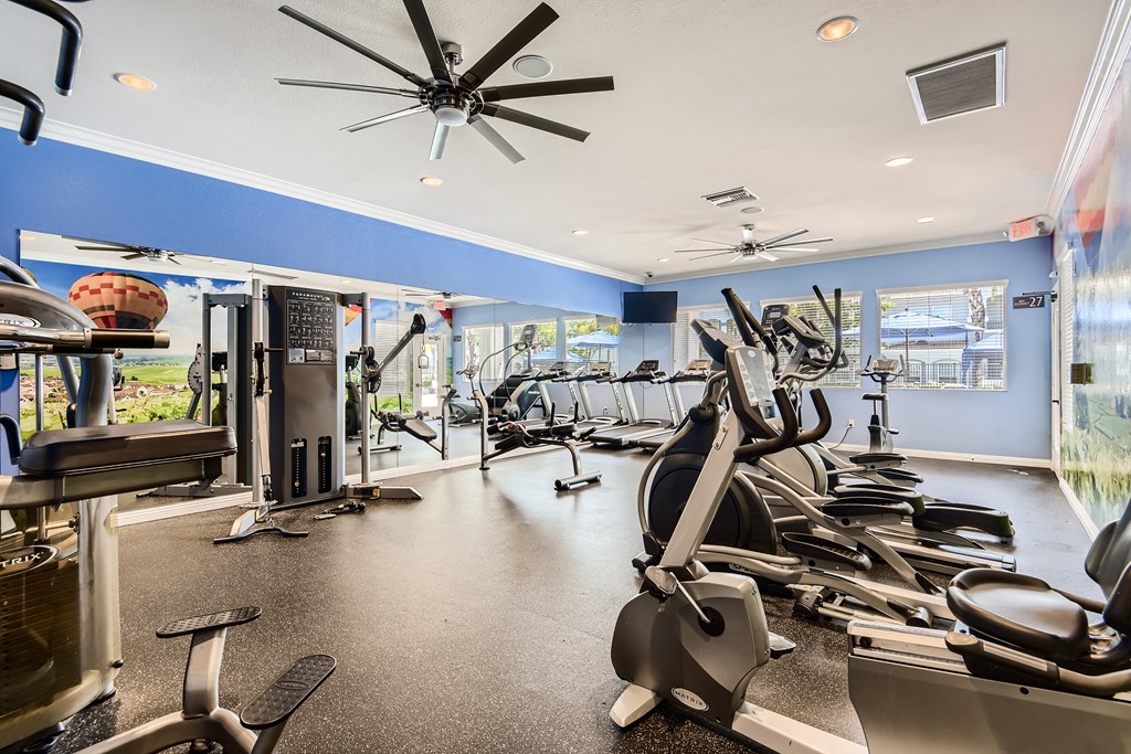 Fitness center at Santa Rosa Apartments