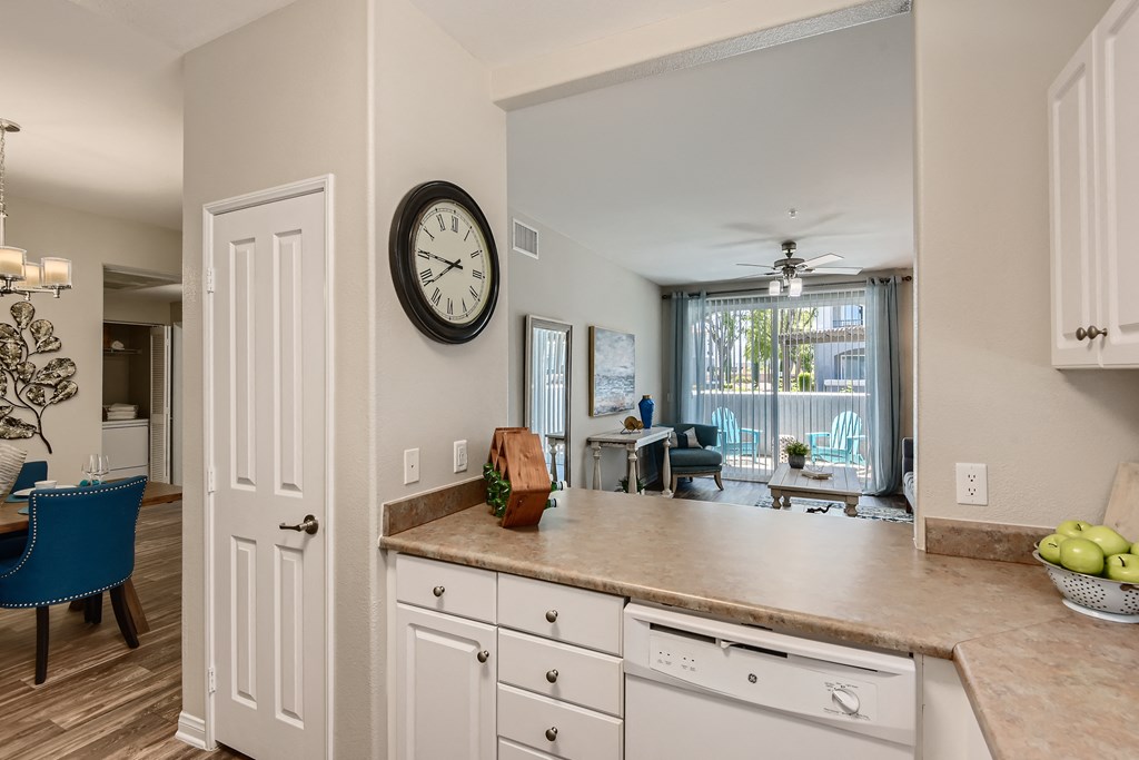 Kitchen storage at Santa Rosa Apartments
