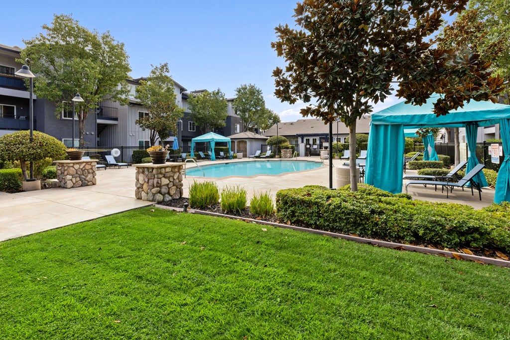 Pool entrance at Waterstone Apartments
