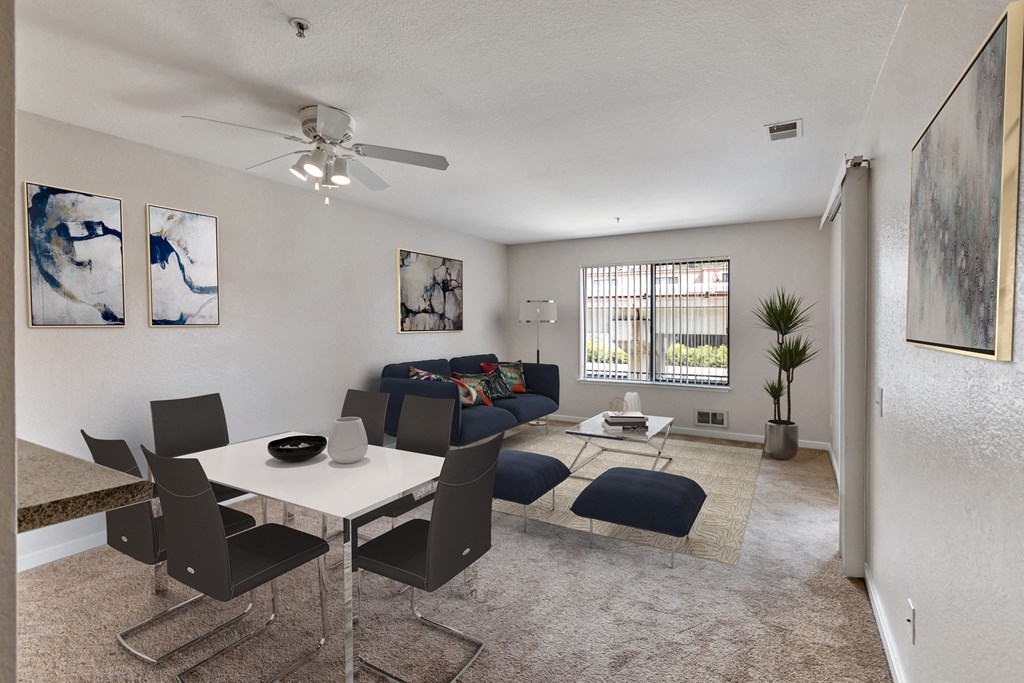 Ceiling fans in apartments at Del Norte Place Apartment Homes, El Cerrito
