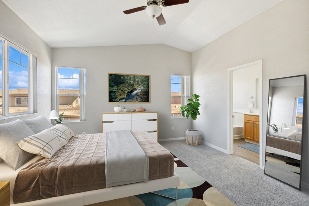 spacious bedroom at Caviata at Kiley Ranch