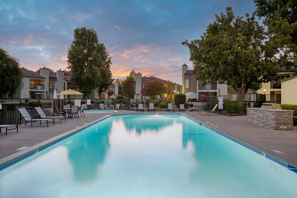Twilight Pool at Waterfield Square Apartment Homes