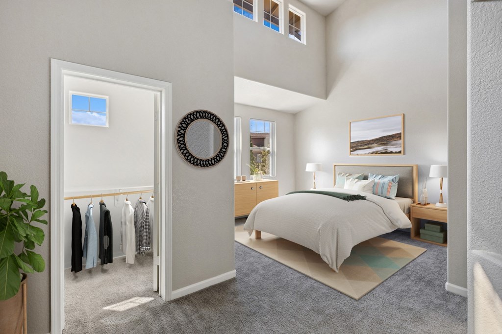 spacious bedroom at Caviata at Kiley Ranch