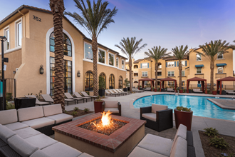 Poolside Lounge Area at Las Positas Apartments , Camarillo, 93010