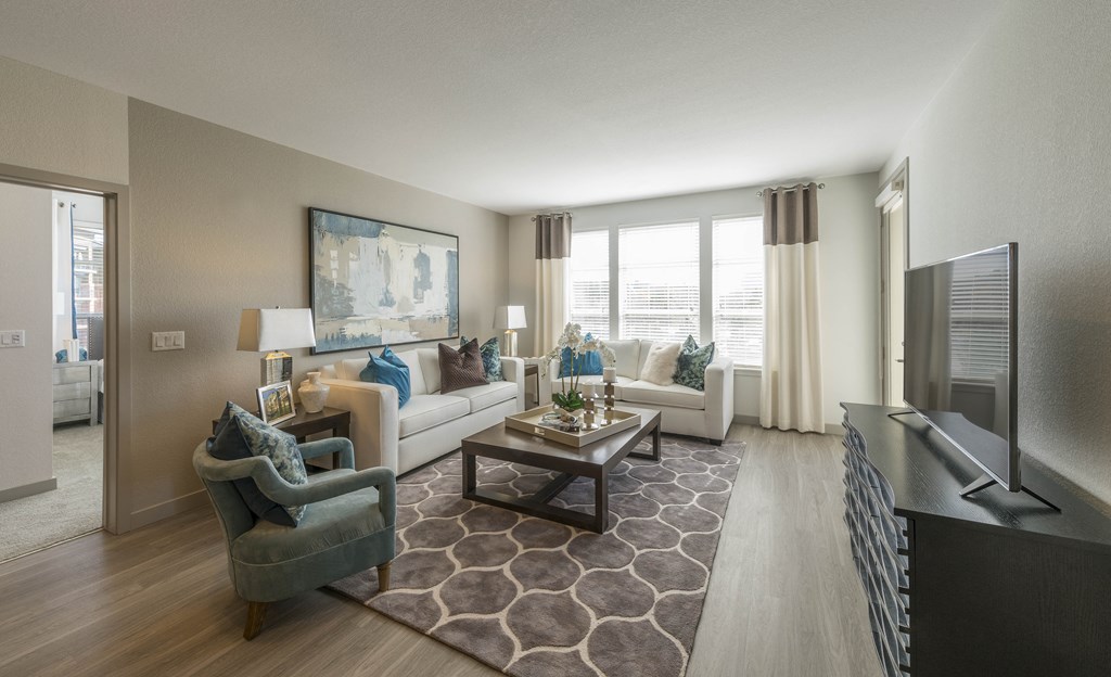 spacious living room at Malbec at Vallagio