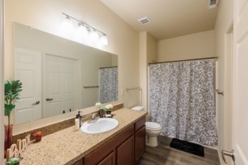 Furnished Bathroom at North Peak Apartments - Photo Gallery 7