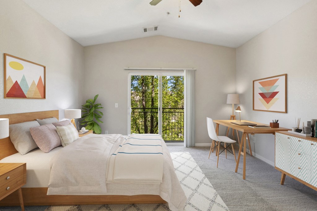 spacious bedroom at Caviata at Kiley Ranch