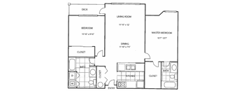 floor plan 932 Axcess 15 apartments Logo at axcess 15 apartments in Portland oregon