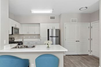 Kitchen area at Azure Apartment Homes