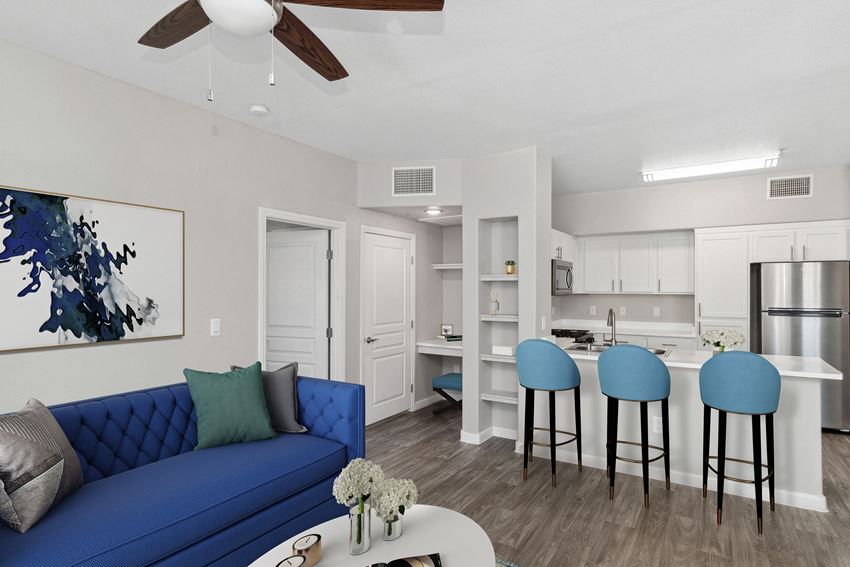 Seating area at Azure Apartment Homes