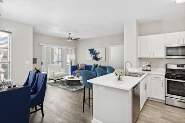 Living room at Azure Apartment Homes