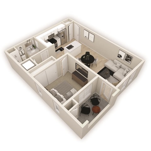 A1 Floor Plan at Evolve at South Bay