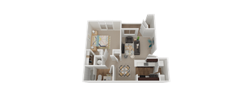 A1 Floor Plan at Stone Cliff Apartments