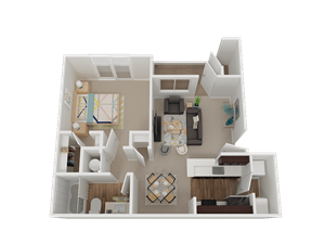 Floorplan Photos Gallery A1 Floor Plan at Stone Cliff Apartments