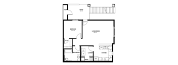 A1 Floor Plan at North Peak Apartments