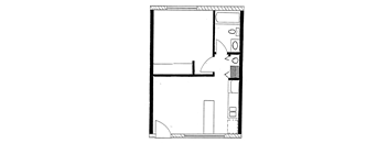 A1 Floor Plan at Oak Manor & Angel Street Apartments