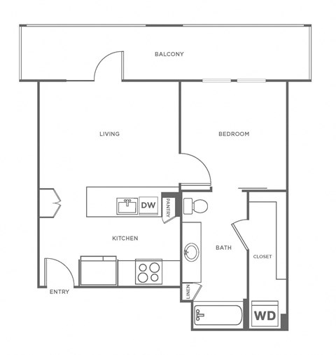 A1 Floor Plan at The Rylan Apartments