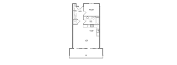 A1 floor plan at Village on Main Apartments