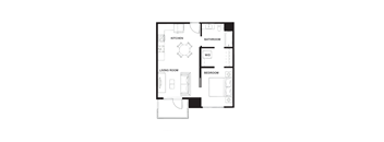 A1H Floor Plan at Eleanor H16 Apartments