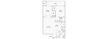 Two Bedroom B1 Floor Plan