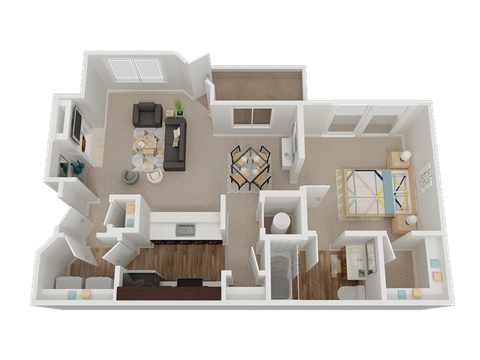 A2 Floor Plan at Stone Cliff Apartments