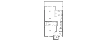 A2 floor plan at Village on Main Apartments
