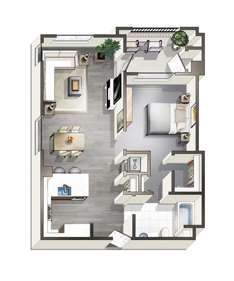 bedroom floor plan an in 3d