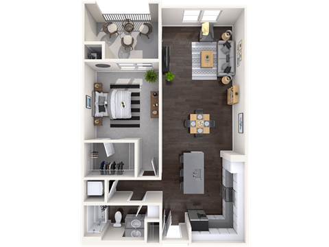 A3 Floor Plan at Mitchell Place Apartments, California