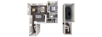 A4 alt Floor plan at Mitchell Place Apartments, California