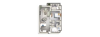 a floor plan of a bedroom apartment