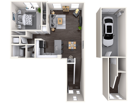 A4 Floor plan image at Mitchell Place Apartments, CA